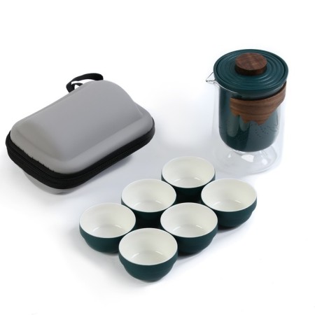 A set for a tea ceremony of 7 items per 6 people: a cup 50 ml, a kettle 400 ml-1