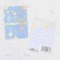 Schildik tag "On Birthday!" Soft-tach, blue background, 8x5.5 cm