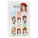 A set of magnetic bookmark for books Calligrata 6 pieces, "anime", mix