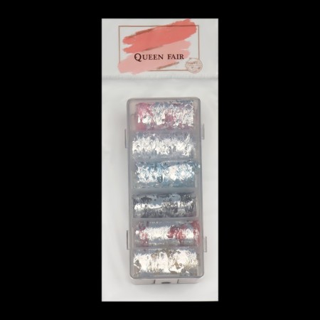A spider web with a foil for decor, 20 x 10 cm, 6 pcs, in a plastic organizer, colorful/silver color-5