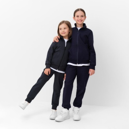 Kids (sweatshirt, pants) minku dark blue color, height 158 ​​cm-17