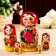 Matryoshka "Larisa", red scarf, 5 puppet, 14-15 cm