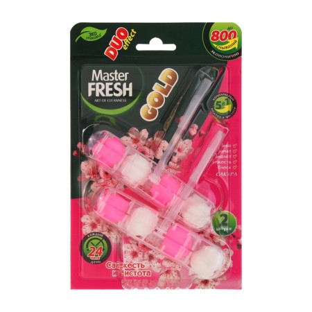 Master Fresh toilet Block, Duo Effect 5V1 Formula Gold, Sakura, 2 pcs