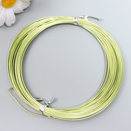 Wire for creativity d 1mm, green apple, steering wheel. 10 m-2