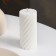 Candle-cylinder "Spiral", 5x10 cm, white, 6 hours