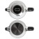 Teapots JVC JK-KE1730, metal, 1.7 l, 2200 watts, white