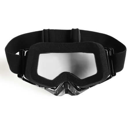 Glasses-mask, with removable nose protection, transparent glass, black-1