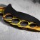 Wooden souvenir "ax", yellow leopard