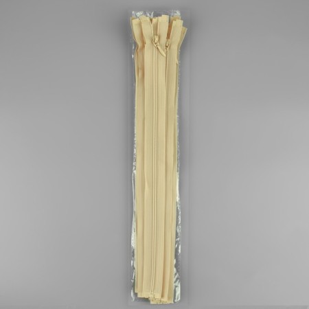 Lightning "Spiral", No. 3, detachable, automatic lock, 35 cm, beige color-2