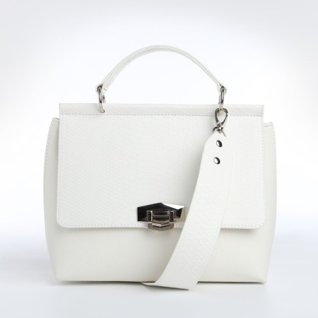 Women's bag Textura, messenger, average size, white color