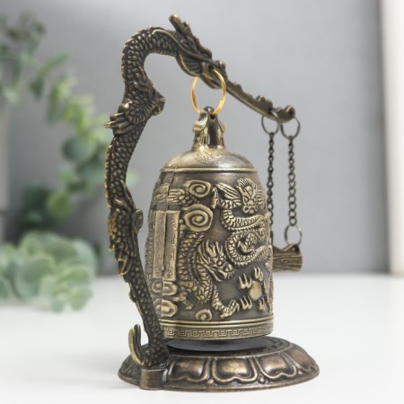 Bell-hog metal table "Dragon" 12x9x7 cm-3