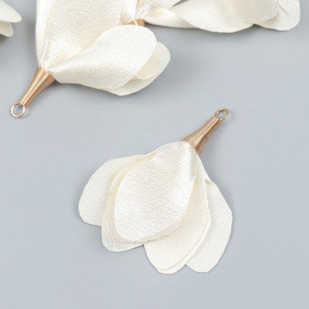 Decor for creativity textiles "Bun, gradhenia color" set 6 pcs 6 cm