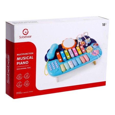 Developing toy "piano", light and sound effects, works from batteries-5
