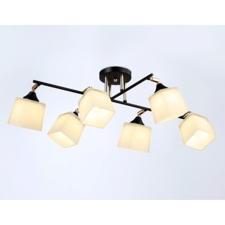 Suspended chandelier Ambrella Light, Modern, TR303089, 6HE27, black color, gold-1