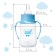 A bottle of feeding "beloved son", a classic throat, fitted, with handles, 150 ml., From 0 months., Blue color