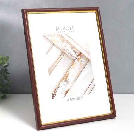 Photo frame Plastic "Mira" 21x29.7 cm, (A4) Bee with gold (plastic screen)-1