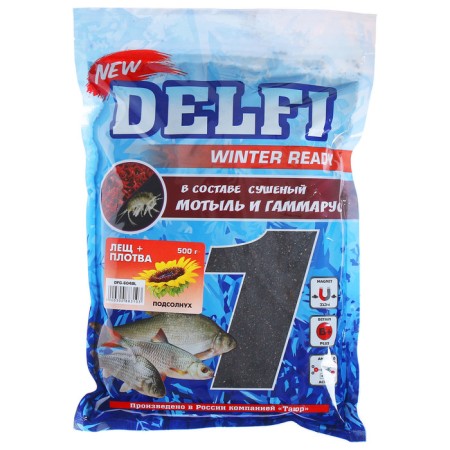 Bait winter -moisturized delfi Ice Ready, bream - roach, sunflower, 500 g