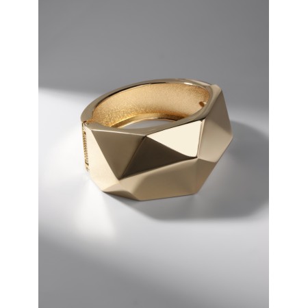 Bracelet Cuff "Corners", metal, color gold-2