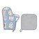 Kit. set 2 pr. 20*20 cm, mittens-dump. 27*20 cm, 100% p/e