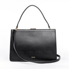 Female bag, eco -leather, Versse black, 30x9x22 cm