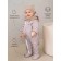 Combineson Children's demi-season quilted amrobaby elf, height 68 cm, lavender-gray color