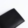 Male purse without fastening, department for cards, coins, black color