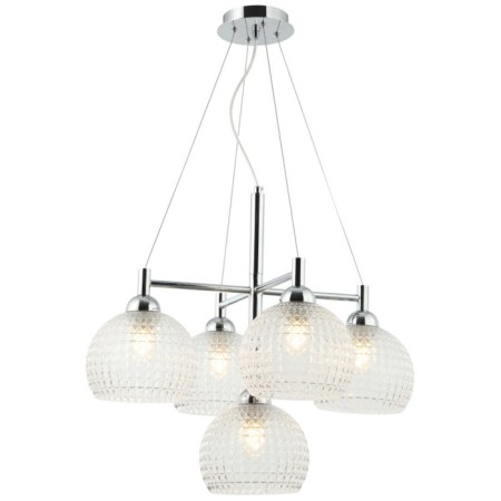 Suspended chandelier Frency 5xe27 40W, size 60x60x57.5-150 cm, color chromium