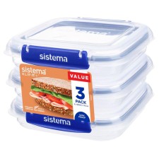 Set of containers for sandwiches, 520 ml, 3 items