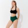 Female women's swimming trunks are high, green color, size 48