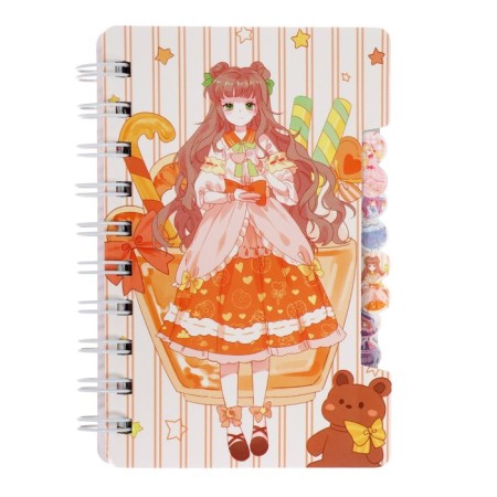 Notebook in a gift box, A6, 50 sheets, ballpoint handle 10-flower "Anime", mix-1