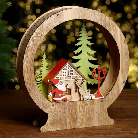 Decor with backlight "New Year's fairy tale" 22.5 × 21 × 5 cm
