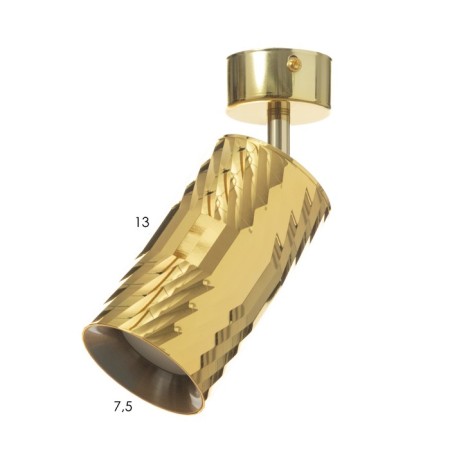 Stitch "Aliser" GU10 gold 7.5x7.5x20 cm-3