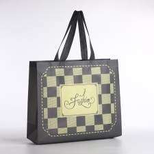 Bag without fastening, gray color