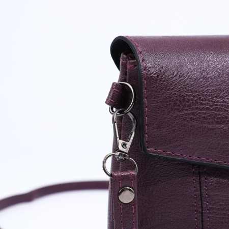 Magneta bag, long belt, purple color-5
