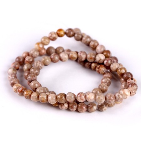 Beads made of natural stone "Sand Agat" set 58 pcs., Size 1 pc. - 6 mm-2