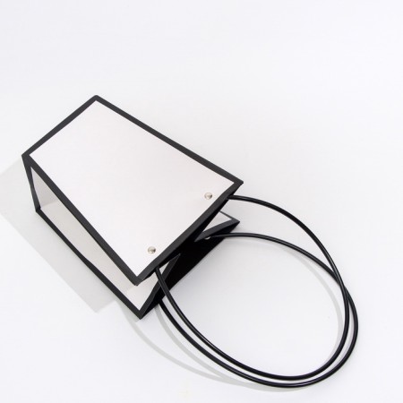 Bag for flowers is white moisture -resistant, 17x17 - 11.5x11.5 - 20 cm, 1 pcs-2