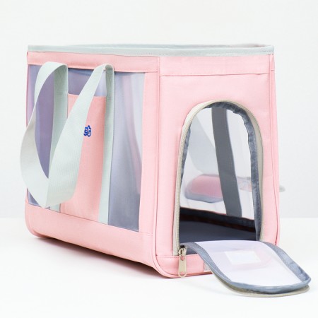 An animal carrier bag with a sliding window, 24 x 25 x 41 cm, pink-3