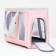 An animal carrier bag with a sliding window, 24 x 25 x 41 cm, pink