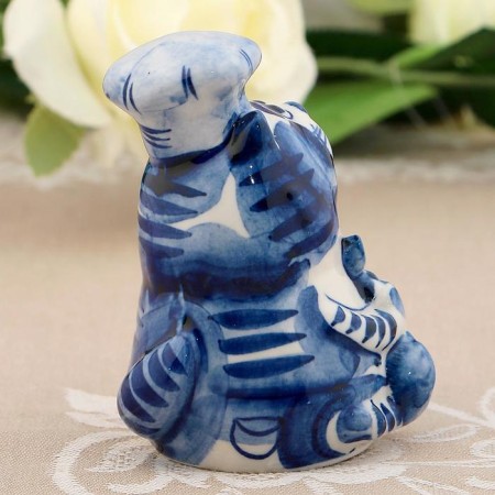 Сувенир «Кот повар», 5 см, гжель-4