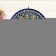Plate of the Rishtan ceramics "Flowers", D = 25 cm, ceramics, blue