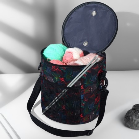 Folloer Bag "Neon butterflies", 2 eyelets, d = 21 × 23 cm, color colorful color-1