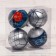 Set of balls plastic D-10 cm, 4 pcs "Arsen" silver-blue