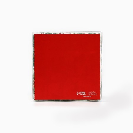 Box for confectionery products with PVC-patch “Happy New Year!”, 10.5 x 10.5 x 3 cm, New Year-5