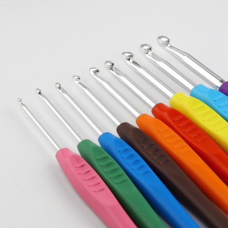 A set of hooks for knitting, d = 2-6 mm, 16 cm, 9 pcs, color colorful color-3