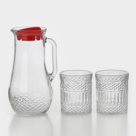 Set of drinking glass "Christ", 3 items: a jug 1.2 l, a glass 350 ml