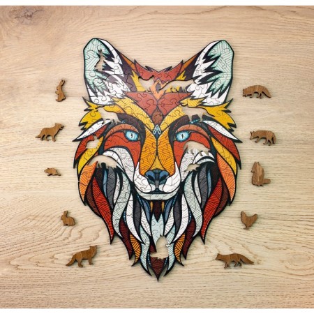 Ewa wooden puzzle, cunning fox, 28 × 20 cm, puzzle-6