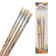 A set of brushes, bristles, flat, 4 pieces: No. 1, 2, 3, 4, with wooden handles, on a blister