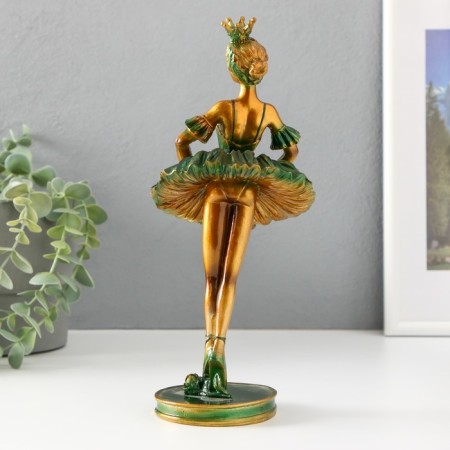 Polystone souvenir "Ballerina in a crown with a flower. Open to bow" 25.4 cm-2