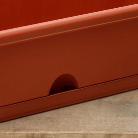 Balcony box with pallet, 40 cm, terracotta color-3