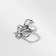 Earring "Kaff" cat, silver color